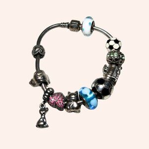 Pandora Moments sterling silver charm bracelet